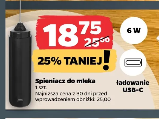 Spieniacz do mleka promocja w Netto