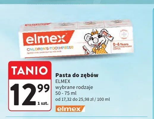 Pasta do zębów Elmex promocja w Intermarche