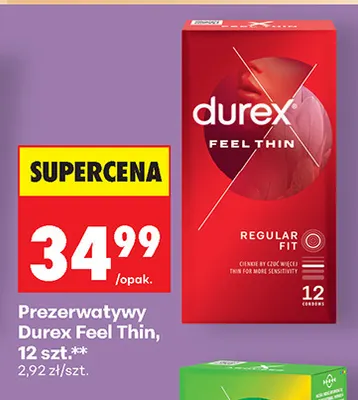 Prezerwatywy Durex Feel Thin 12 szt. promocja w Biedronka