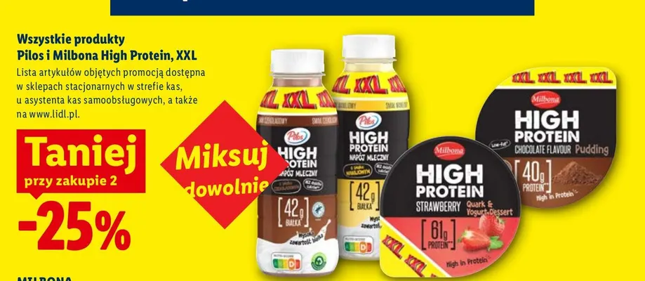 Pudding czekoladowy High Protein XXL Milbona promocja w Lidl