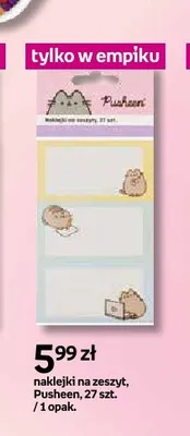 Naklejki na zeszyt Pusheen promocja w Empik
