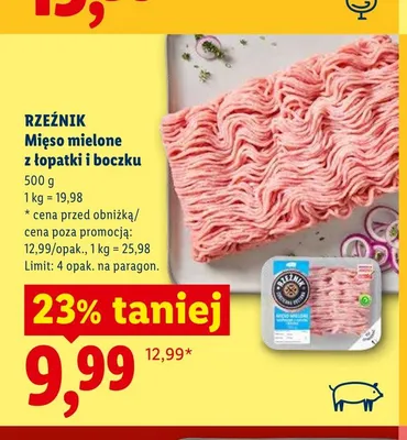 Mięso mielone z łopatki i boczku Rzeźnik promocja w Lidl