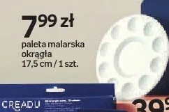 Paleta malarska okrągła 17,5cm CREADU promocja w Empik