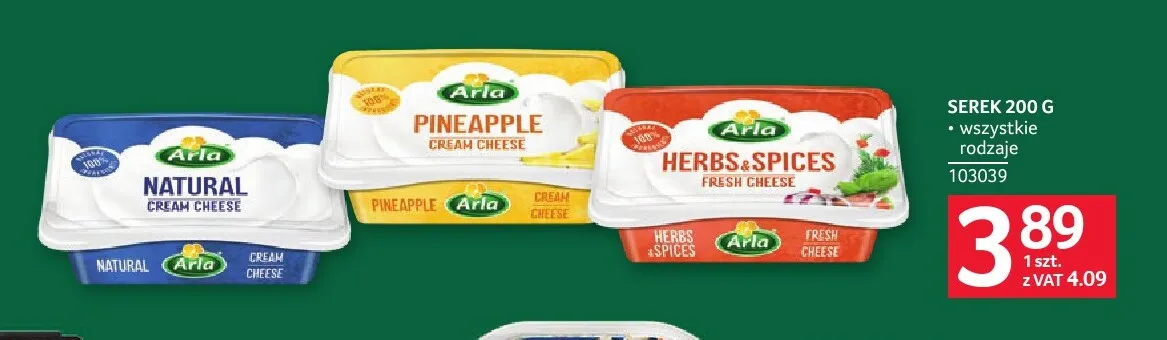 Serek Arla Natural promocja w Selgros