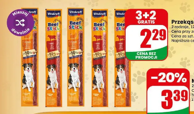Przekąska dla psa Beef Stick Vitakraft promocja w Dino
