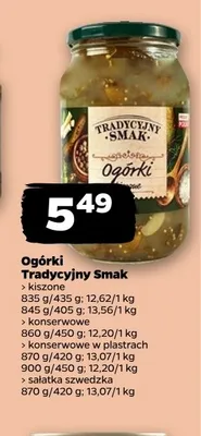 Ogórki konserwowe Tradycyjny Smak promocja w Netto