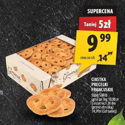 Ciastka precelki francuskie Grona promocja w Arhelan