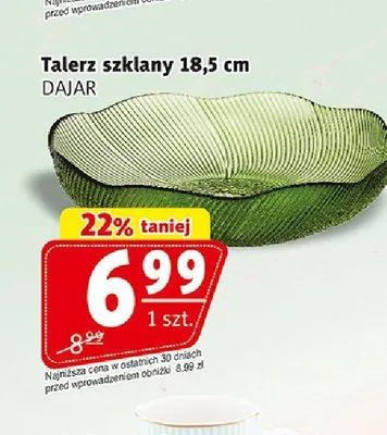 Talerz szklany 18,5cm DAJAR promocja w Prim Market