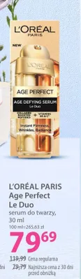 Serum do twarzy L'Oréal Paris Age Perfect Age Defying Serum Le Duo promocja w Hebe