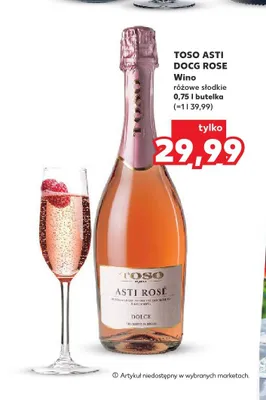 Wino różowe słodkie Toso Asti DOCG Rose promocja w Kaufland