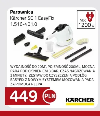 Parownica Kärcher Sc 1 EasyFix 1,516-401,0 promocja w kakto.pl