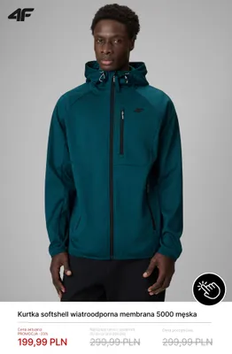 Kurtka softshell wiatroodporna membrana 5000 męska 4F promocja w 4F