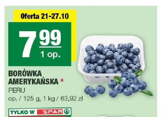 Borówka amerykańska promocja w SPAR