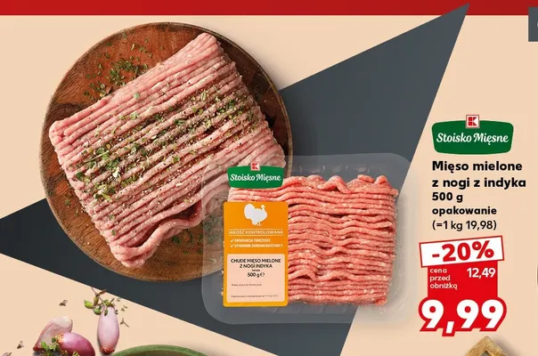 Mięso mielone z nogi z indyka Stoisko Mięsne promocja w Kaufland