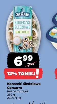 Koreczki śledziowe bałtyckie Corsarro promocja w Netto