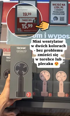 Mini wentylator Tronic promocja w Lidl