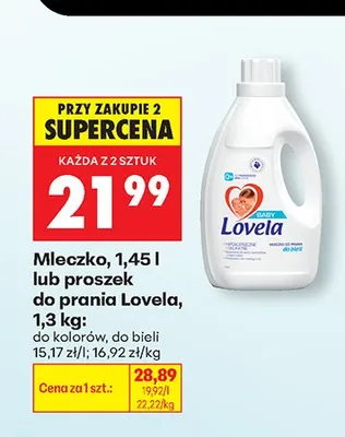 Proszek do prania Lovela do bieli promocja w Biedronka