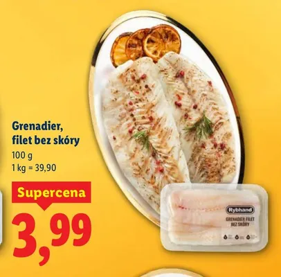 Filet grenadier bez skóry promocja w Lidl