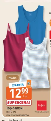 Top damski Tissaia roz. S-2XL promocja w Leclerc