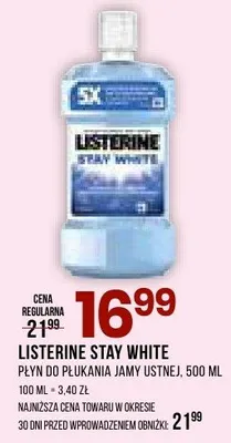 Płyn do płukania jamy ustnej stay white promocja w Drogerie Natura