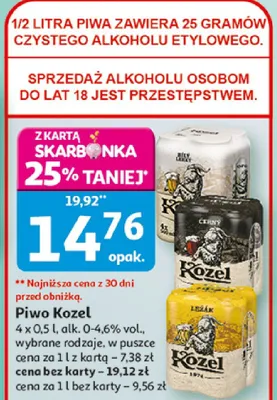 Piwo Kozel promocja w Auchan