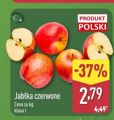 Jabłka czerwone polskie klasa I promocja w Aldi