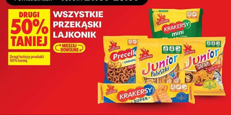 Krakersy mini Lajkonik promocja w Biedronka