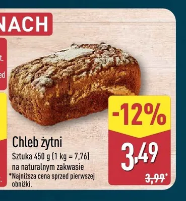 Chleb żytni promocja w Aldi