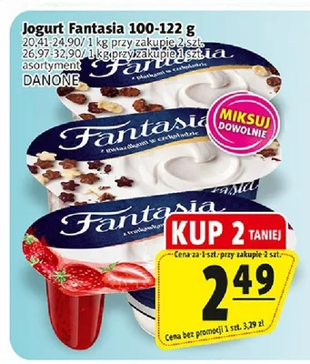 Jogurt Fantasia Danone promocja w Prim Market