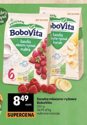 Kaszka mleczno-ryżowa BoboVita Banan promocja w Delikatesy Centrum
