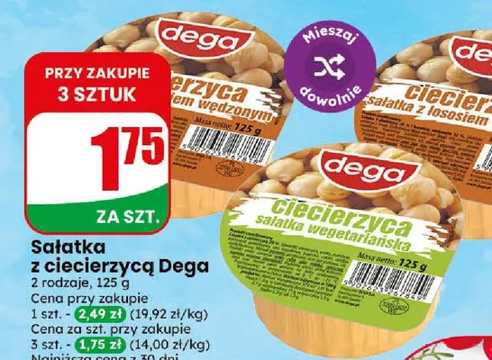 Sałatka z ciecierzycą wegetariańska Dega promocja w Dino