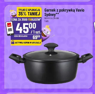 Garnek z pokrywką Vavio Sydney 24 cm promocja w POLOmarket