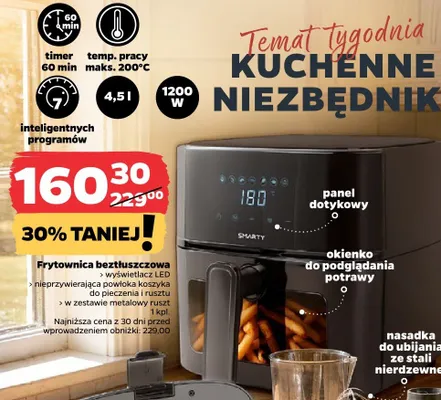Frytownica beztłuszczowa z wyświetlaczem LED promocja w Netto