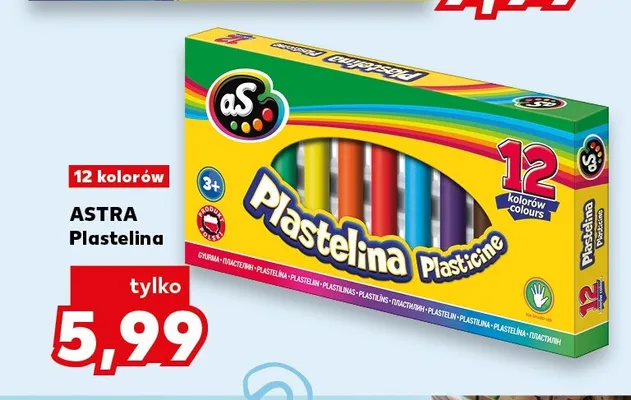 Plastelina Astra 12 kolorów promocja w BACK TO SCHOOL