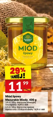 Miód lipowy Mazurskie Miody promocja w Twój Market
