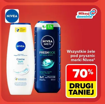 Żel pod prysznic Nivea Men Fresh Kick promocja w Carrefour Market
