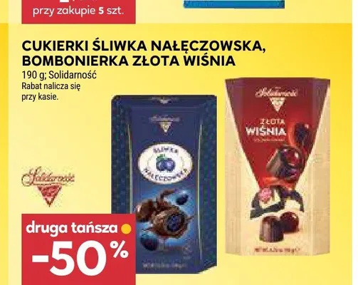 Bombonierka Złota Wiśnia Solidarność promocja w Stokrotka