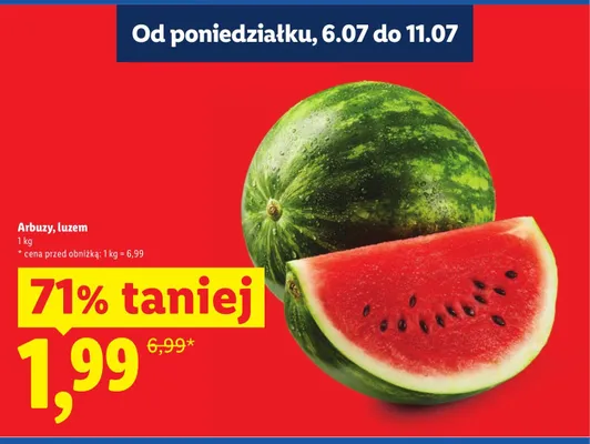 Arbuzy luzem promocja w Lidl