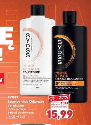 Odżywka do włosów Syoss Intense Keratin promocja w Kaufland