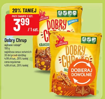 Krakersy Dobry Chrup Lajkonik promocja w POLOmarket
