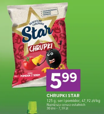 Chrupki Star ser i pomidor promocja w Stokrotka