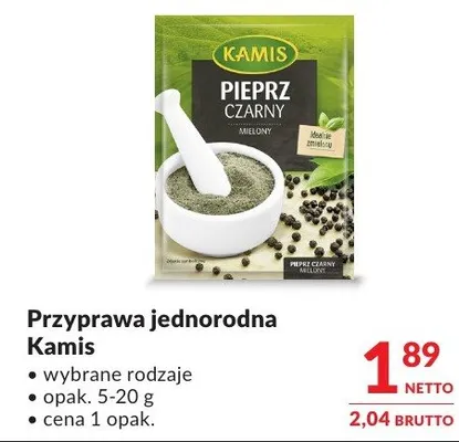 Przyprawa jednorodna Kamis wybrane rodzaje promocja w Makro