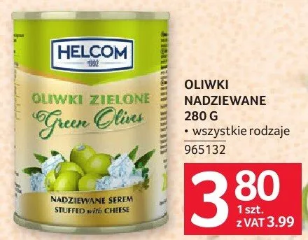 Oliwki nadziewane Helcom Green Olive promocja w Selgros