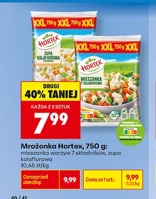 Mrożonka Hortex mieszanka warzyw 7 składników promocja w Biedronka