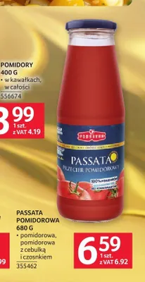 Passata pomidorowa z cebulką i czosnkiem Podravka promocja w Selgros