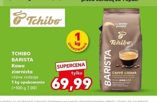 Kawa ziarnista Tchibo Barista Caffè Crema promocja w Kaufland
