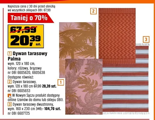 Dywan tarasowy promocja w OBI