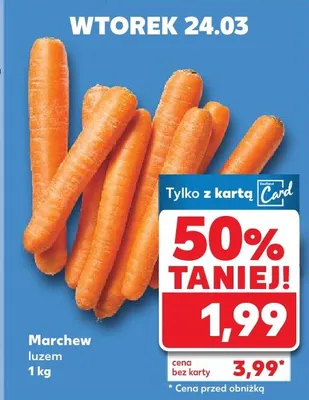 Marchew luzem promocja w Kaufland