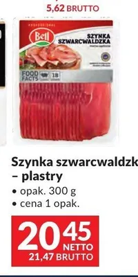 Szynka szwarcwaldzka Bell plastry promocja w Makro
