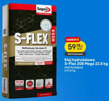 Klej hydrożelowy Sopro S-Flex 208 Mega promocja w Castorama